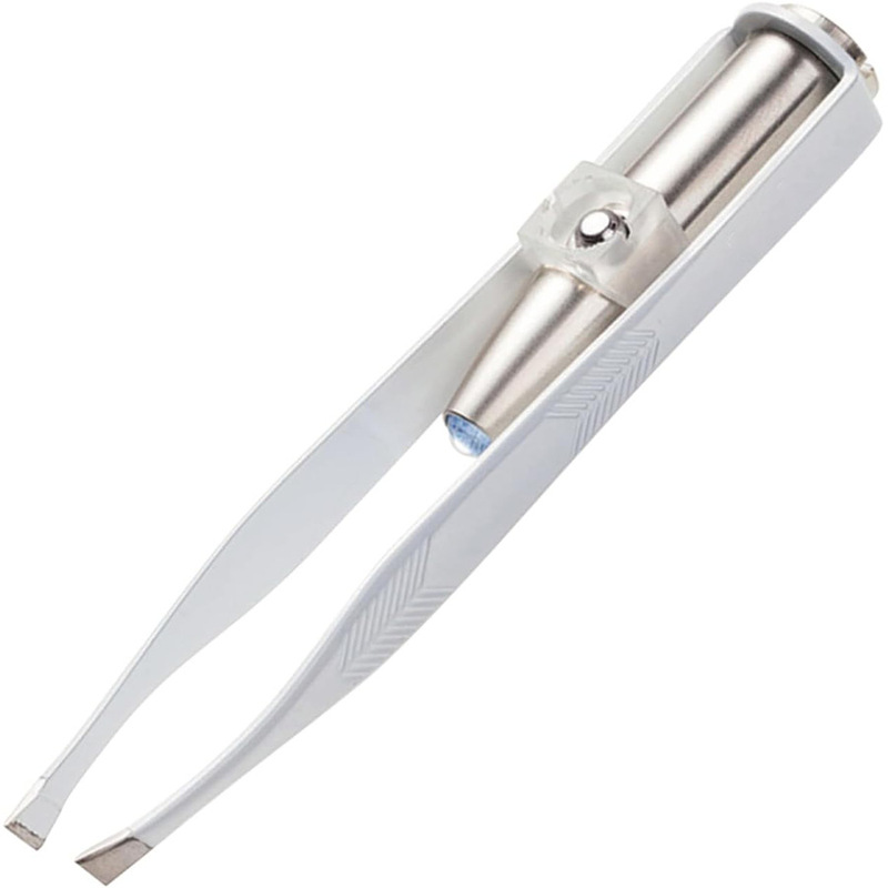 Spot Led Eyebrow Clip with Light, Eyebrow Tweezers, Arrow Pattern Eyebrow Pliers, Beauty Eyebrow Clip, Stainless Steel Beauty Tools