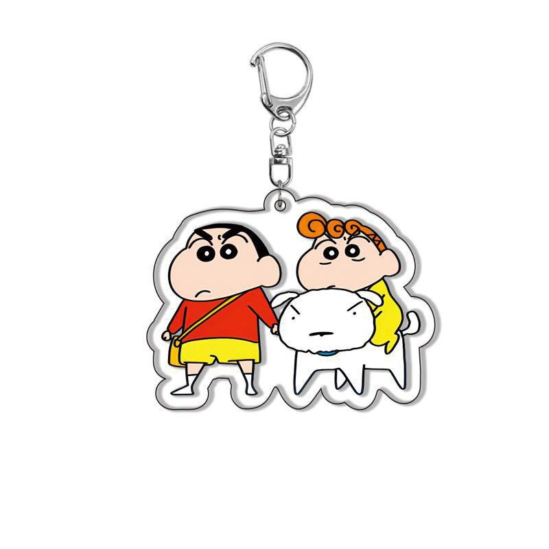 Crayon Shin-Chan Animación Periférico Nohara Shinsuke Xiaokui Xiaobai Nini Colgante de llavero de acrílico entre vientos