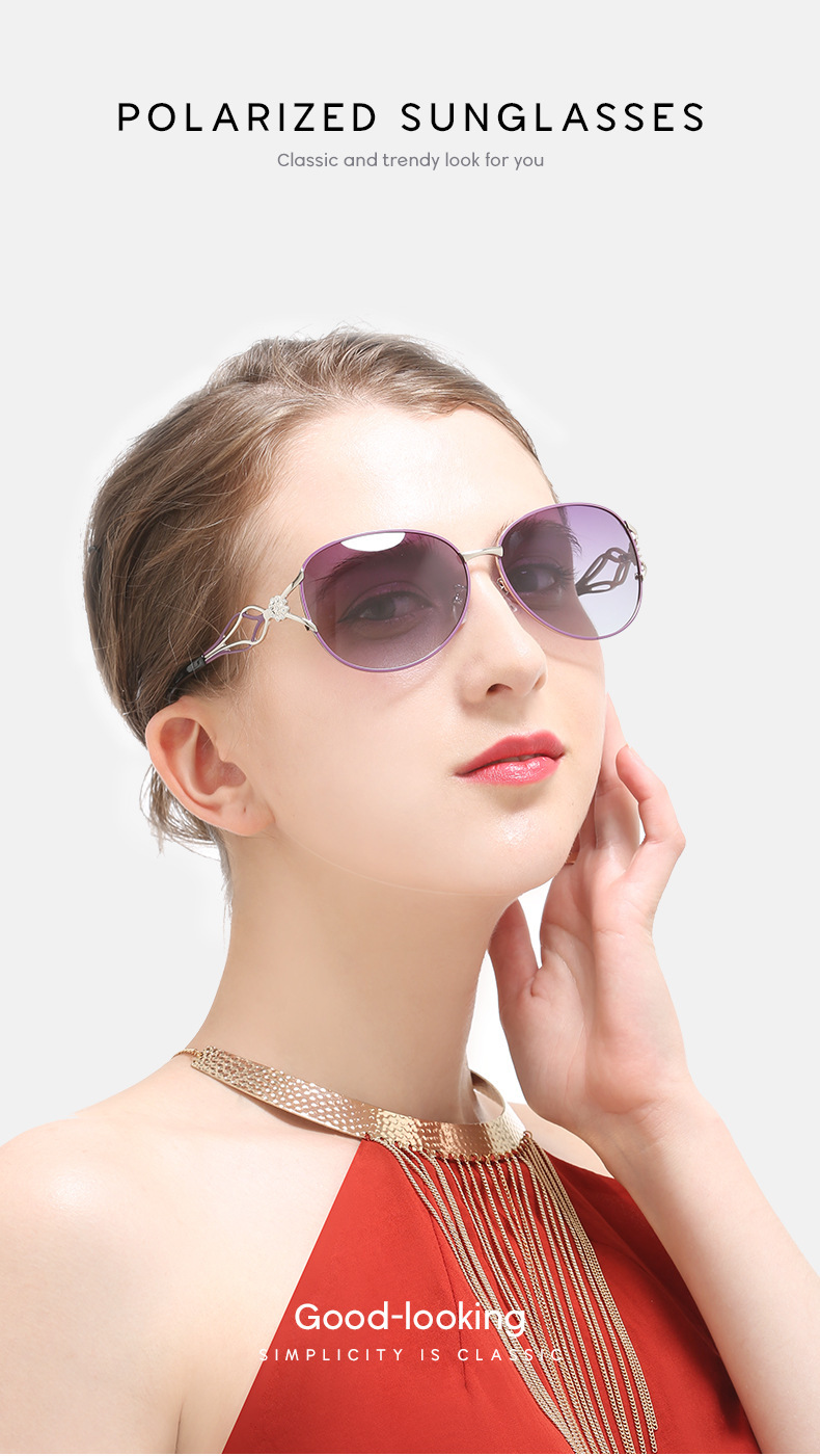 نمط Ig هندسي تاك إطار بيضاوي الماس اطار كامل المرأة النظارات الشمسية display picture 1