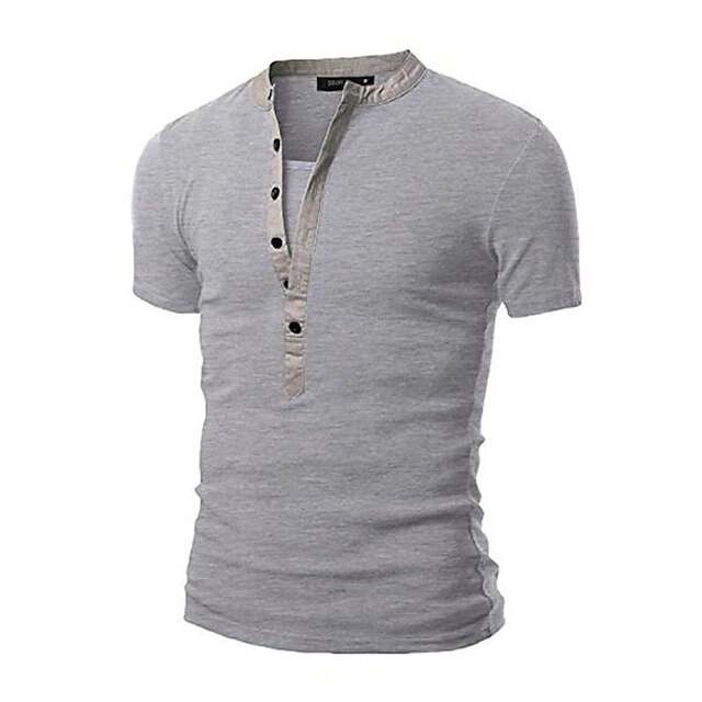 2022 foreign trade AliExpress spring and summer new men's neckline stitching Korean fashion slim short sleeve T-shirt men 2022 foreign trade AliExpress spring and summer new men's neckline stitching Korean fashion slim short sleeve T-shirt men