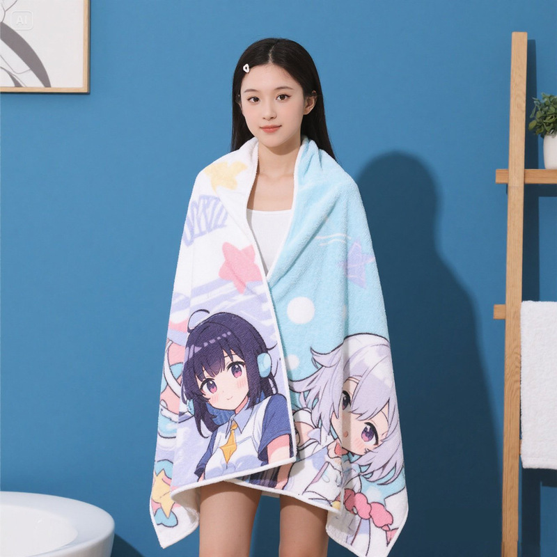 Various Styles of Personalized Cartoon Character Designs, Super Quick-Drying and Water-Absorbent High-Quality Cross-Border Supply for Bathing and Washing Face