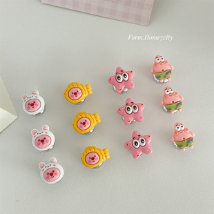 ✅ "A Set of 4" Cute and Creative Toilet Switch Presser Nail Art Flush Button Stickers for Home Use