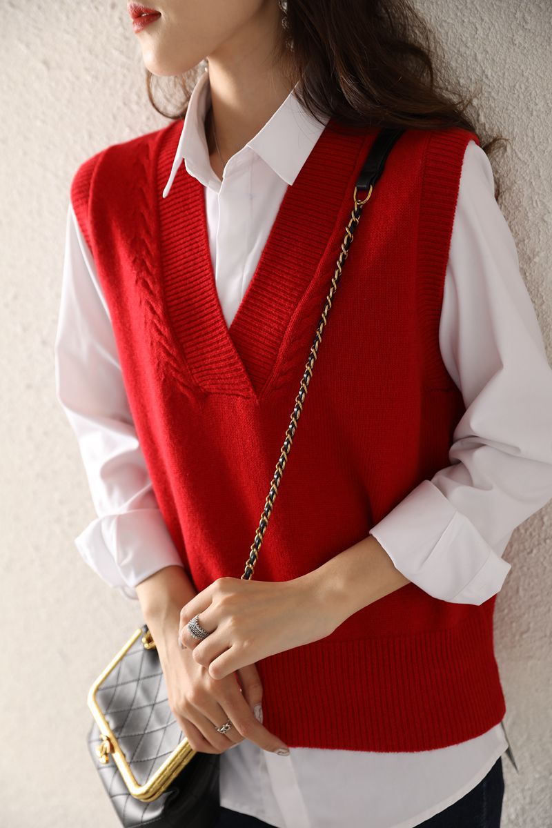 Chaleco de punto las mujeres suéter principios primavera y otoño 2024 nuevas apiladas cardigan coat top image 9