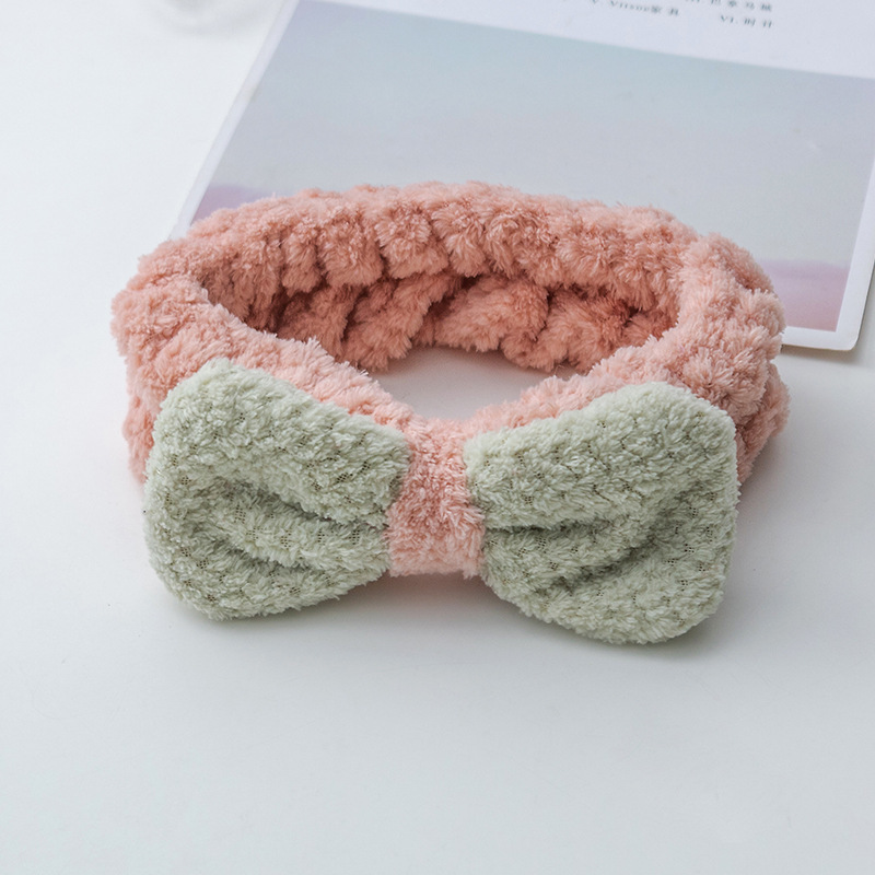 [Entrega de una pieza] nueva moda retro coreano dulce Plaid felpa piña Plaid arco diadema