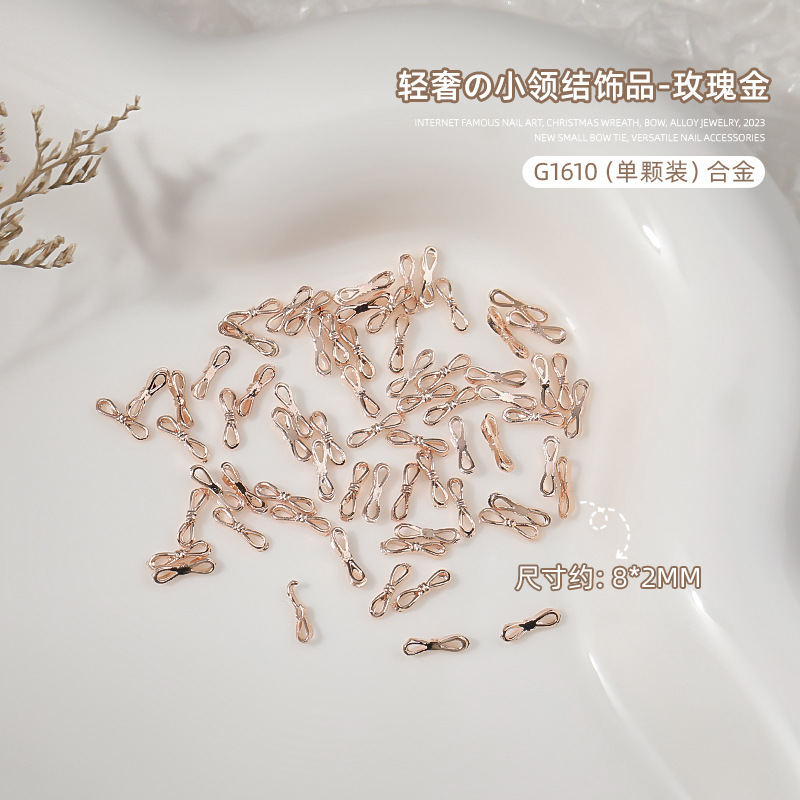 Mini Lazo para Decoración de Uñas con Circonita, Aleación, Nuevo 2025, Pequeño Lazo para Decoración de Uñas, Venta al por Mayor image 7