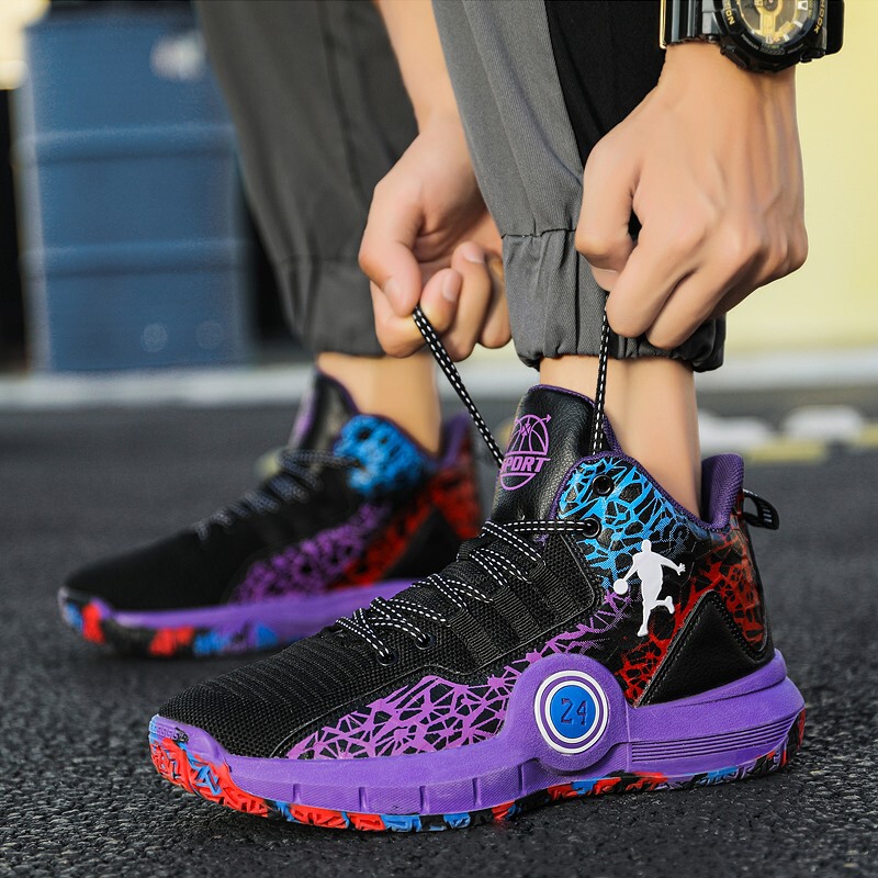 Factory Direct basketball sneaker OW summer men's shoes poison 5 generation big Children Limited Edition student combat sneakers 695