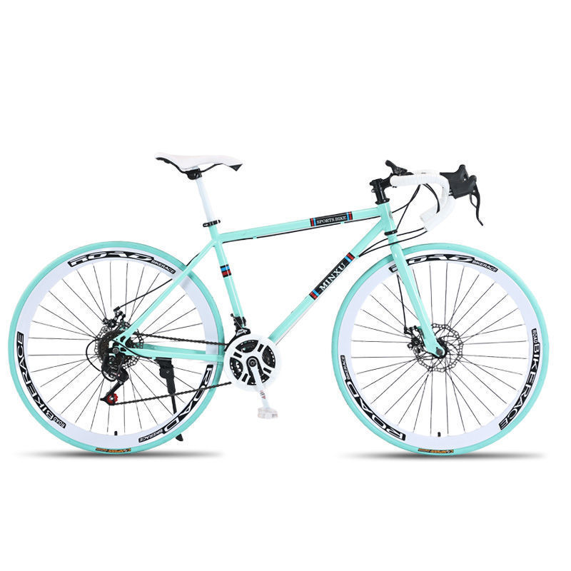 Road Variable Speed Racing Dead-Fly Adult Bicycle for Men and Women Solid Lightweight Muscle Live-Fly Bicycle Double Disc Student