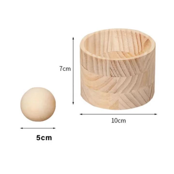 Molde de bola de masa redonda de madera Cocina Año nuevo Enrollado de madera Dispositivo de piel de bola de masa Pastelería y artefacto de piel de pan