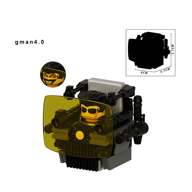 新しいタイタンモニターメンズドクタートイレビルディングブロックミニフィギュアテレビオーディオマン子供用組み立ておもちゃスピーカーメンズ|undefined