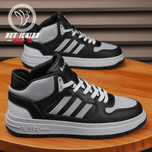 蜜蜂一狼旗舰店高端男鞋冬季加绒保暖雪地靴加厚皮鞋百搭中帮棉鞋