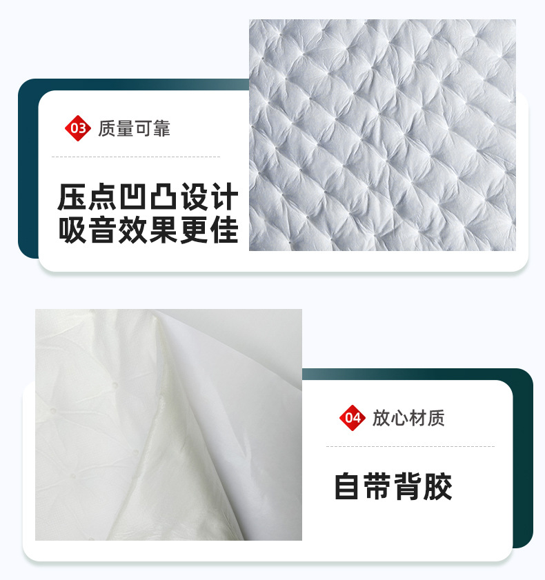 Car Edge Sealing Sound-Absorbing Cotton, Car Soundproofing Cotton, Flame-Retardant Shock-Absorbing Cotton/White Cotton Cross-Border Automotive Supplies Oem