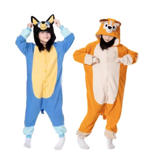 Cross-border Brui Children's Cartoon Conjoined Pajamas Flannel Labsonic II Hakoji Yugui Dog