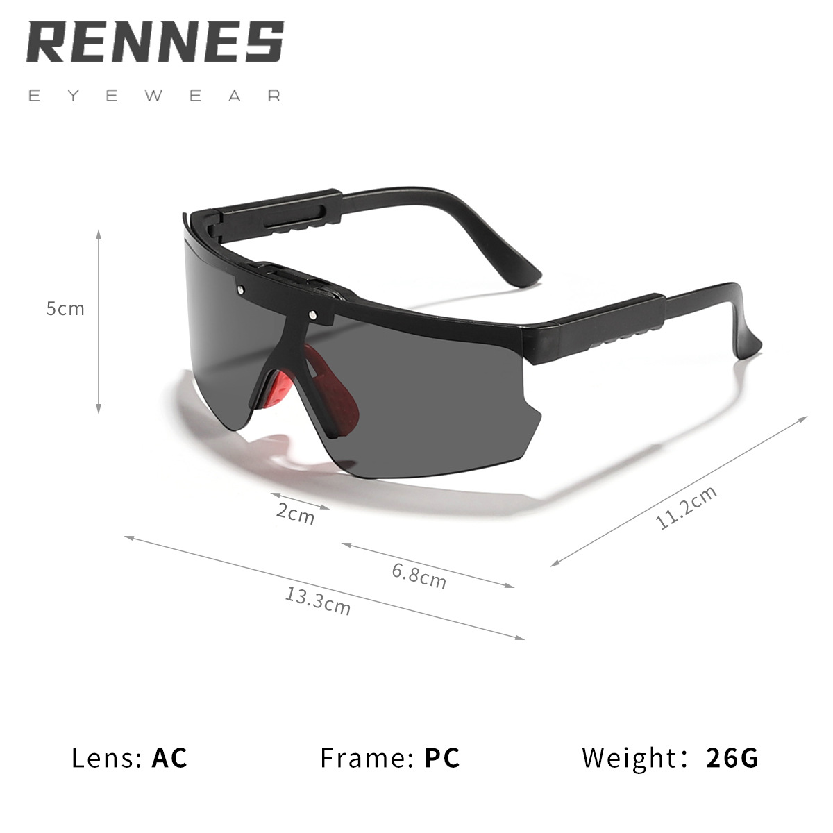 2024 Gafas deportivas de ciclismo al aire libre para niños transfronterizos Nuevas lentes personalizadas Gafas de sol para exteriores reversibles