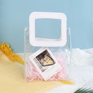 Spot pvc handbag ins gift candy gift bag transparent hand plastic packaging bag wholesale