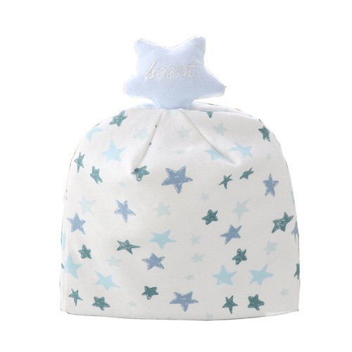 胎帽0-3个月新生儿护头帽双层春秋新款月子帽儿童帽子宝宝空调帽