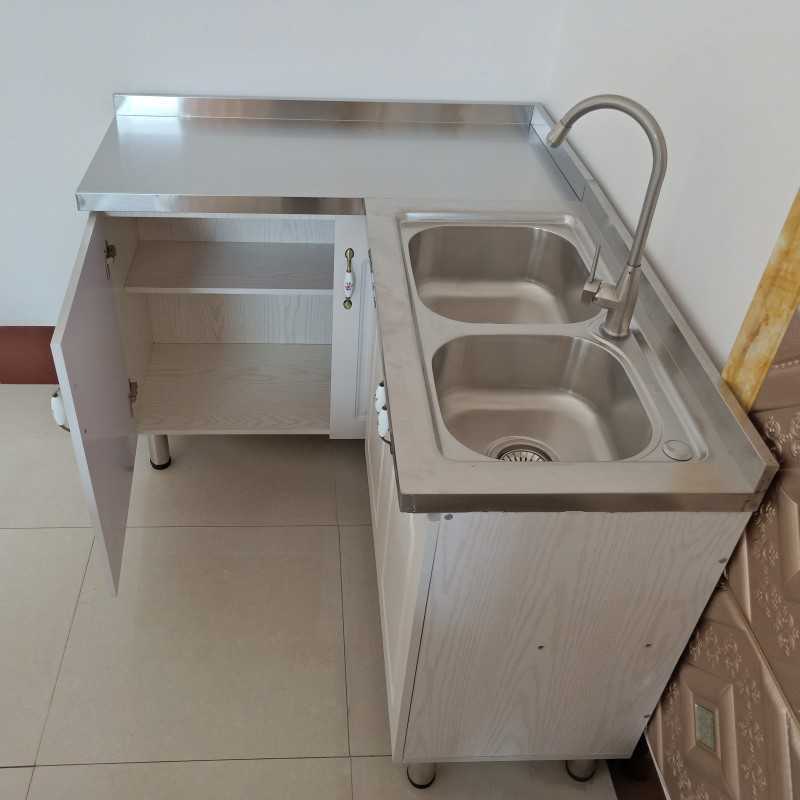 帝宝森灶台柜水盆简易组合不锈钢厨房橱柜经济型租房用水池水柜子