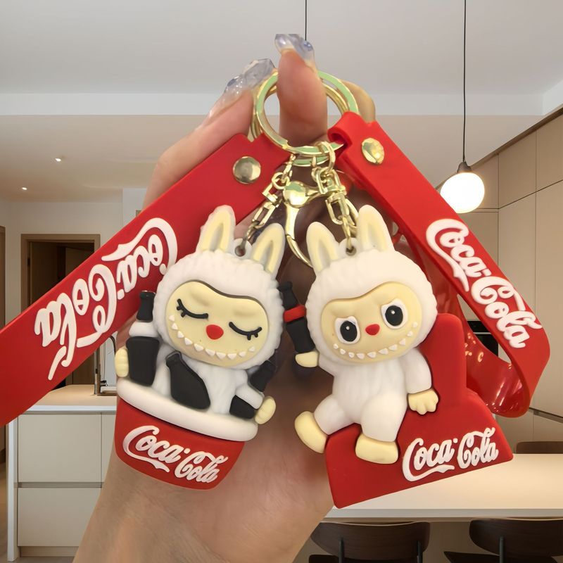 跨境新款可乐滑板拉布布小绵羊钥匙扣纪念挂饰汽车包配饰礼品批发|undefined