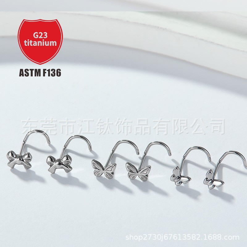 Pointed titanium steel lip stud product view