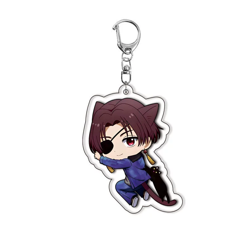 Windproof acrylic double-sided keychain, pendant, (Cross-border trading)