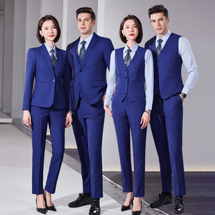 KSL8821 suit suit professional formal suit for men and women sapphire blue work clothes hotel manager work clothes