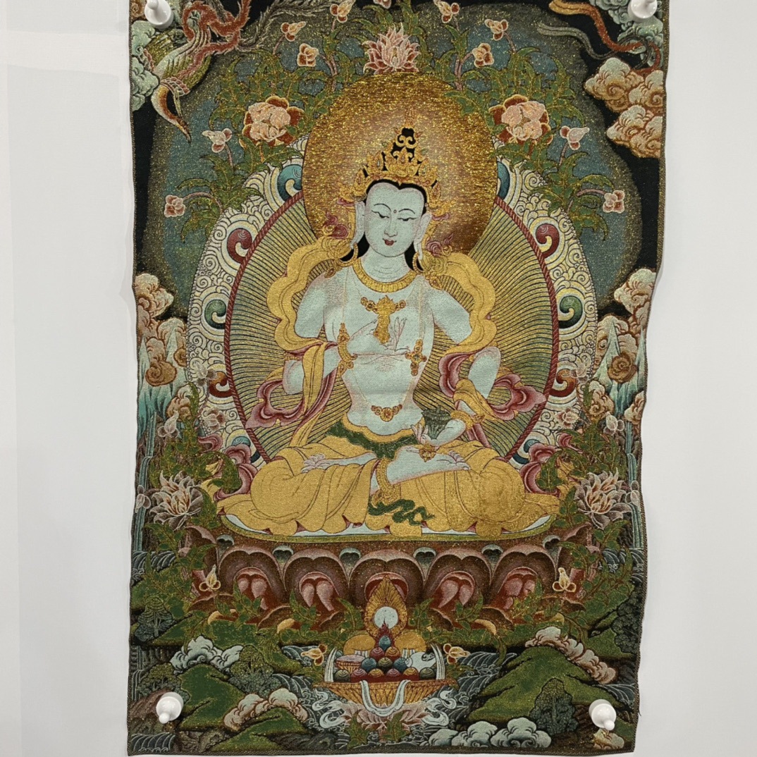 화이트 어머니 자수 Thangka (125277)