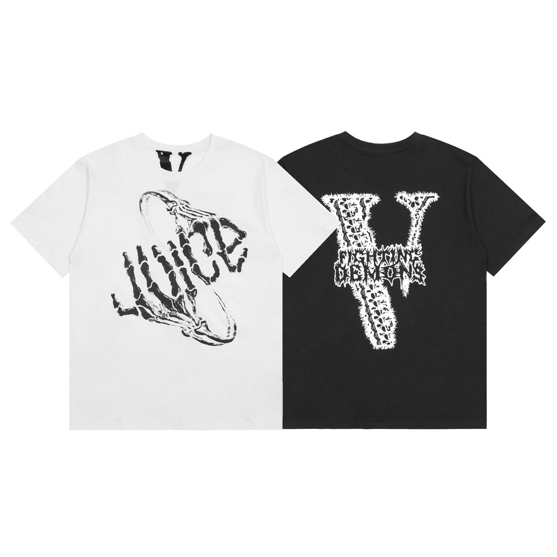 There will be new VLONE x JUICE WRLD collaboration T-shirts for spring/summer 2026, featuring skull letter prints and a loose fit