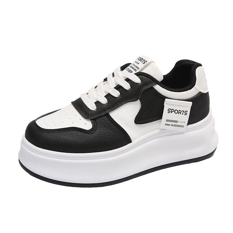 Tide, white shoes platform, fashionable universal footwear, sneakers, city style