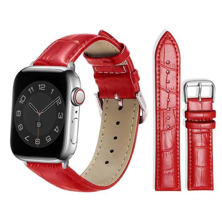 Para Apple Watch 38 - 49mm multi-tamaño correa de reloj de bambú botón retro correa de cuero