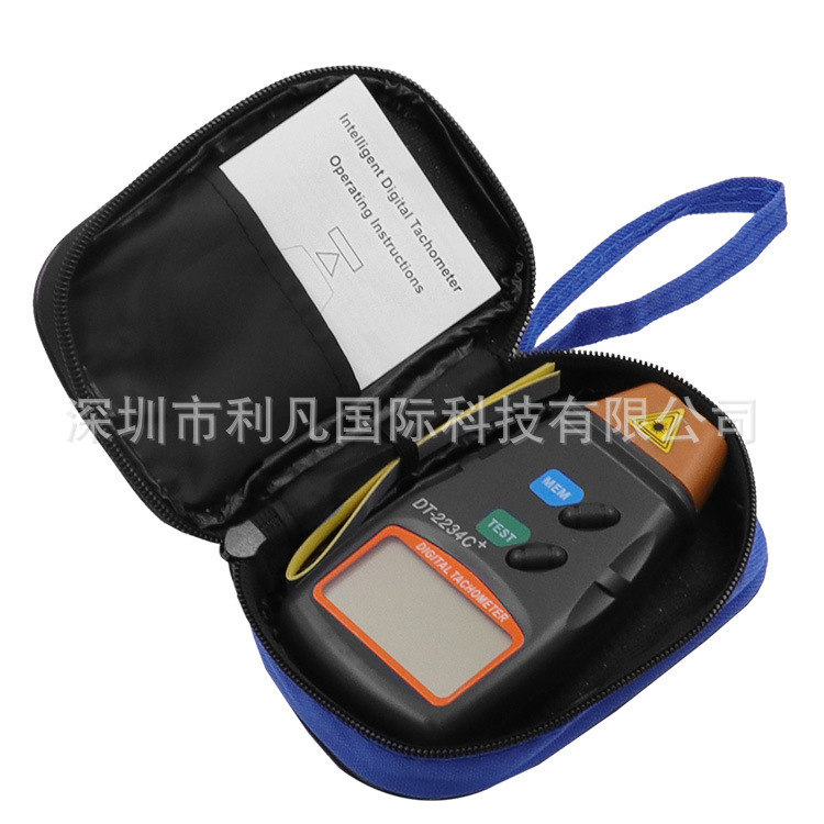 (2개) DT2234C 휴대용 핸드 헬드 레이저 속도계 전자 기계식 타코미터 모터 타코미터 기어 타코미터