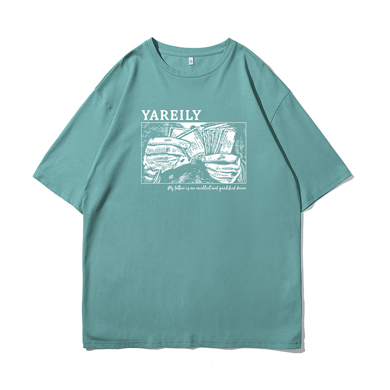 2024 Summer New Fashion Brand Design Sense Casual Printing Loose Versatile Pure Cotton Short sleeved T-shirt for Men_voghion.com