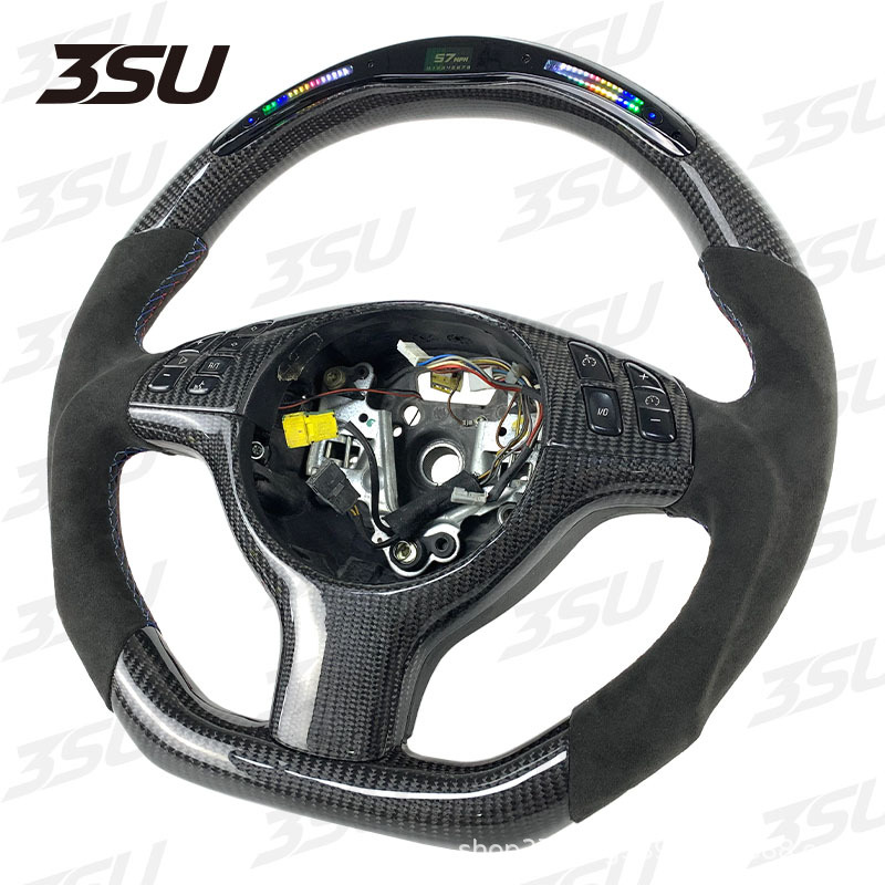 Suitable for Bmw E46 E36 M3 E53 330Ci 325I Led Leather Carbon Fiber Steering Wheel