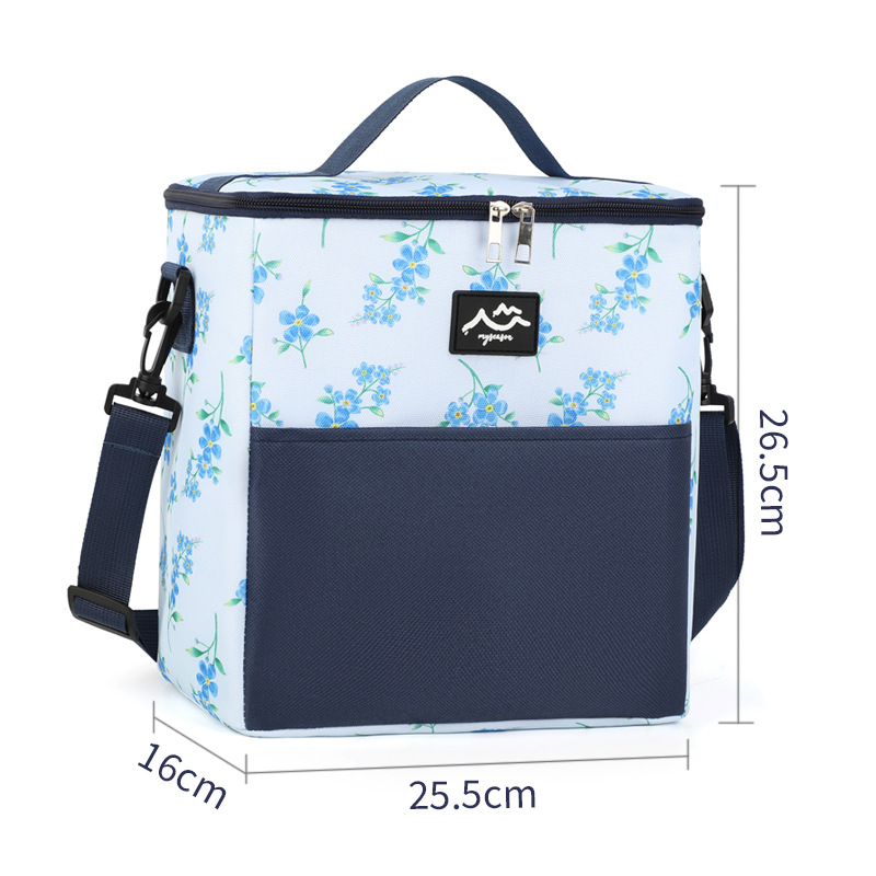 Nuevo bolso de aislamiento impreso, bolso de mano con arroz, gran bolsa de hielo, bolsa de conservación de alimentos para acampar al aire libre, bolsa de comida para el trabajo y la escuela