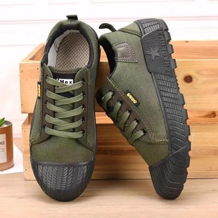 Durable and Wear-Resistant Protective High and Low Canvas Shoes, Labor Protection Work Shoes, Non-Slip, Wear-Resistant, Breathable and Wear-Resistant Men's Rubber Shoes