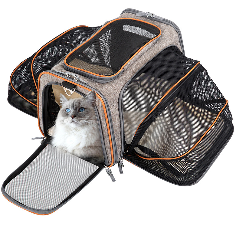 Nuevo producto transfronterizo en stock al por mayor transpirable plegable bolsa de aire para mascotas portátil multifuncional bolsa de perro fuera bolsa de gato