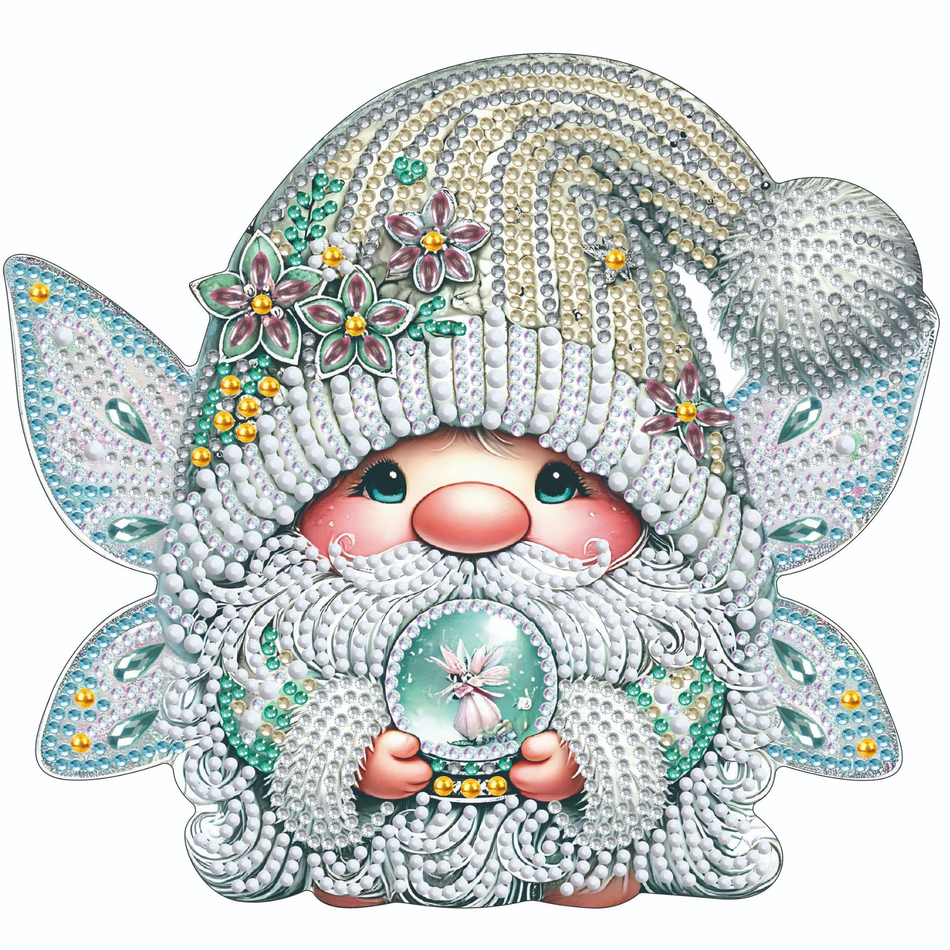 Diamante de bricolaje hecho a mano transfronterizo dibujo punto diamante 5D placa de yeso tridimensional adorno de juguete dinosaurio dibujos animados pintura infantil