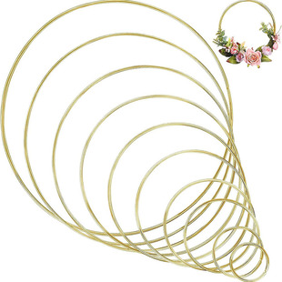 DIY Handmade Electroplated Gold Black White Silver Iron Ring Dream Catcher Hoop Jewelry Accessories Garland Hoop