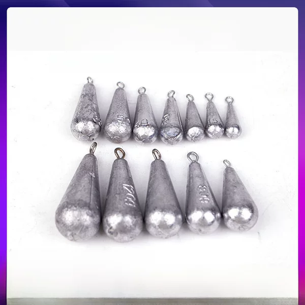 Cross-border wholesale water drop with ring lead pendant lead pendant hook foot gram lead pendant fishing lead pendant fishing gear accessories water drop lead pendant