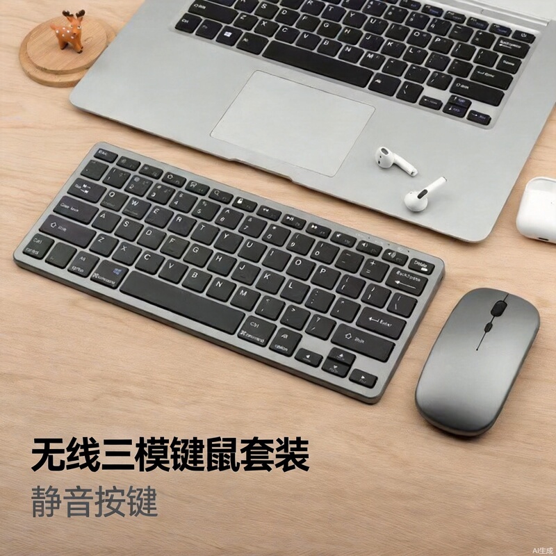 Shenchuangxing Mouse and Keyboard Set Ultra-thin Rechargeable Bluetooth Three-mode Keyboard and Mouse Set for Business Office Wireless Keyboard