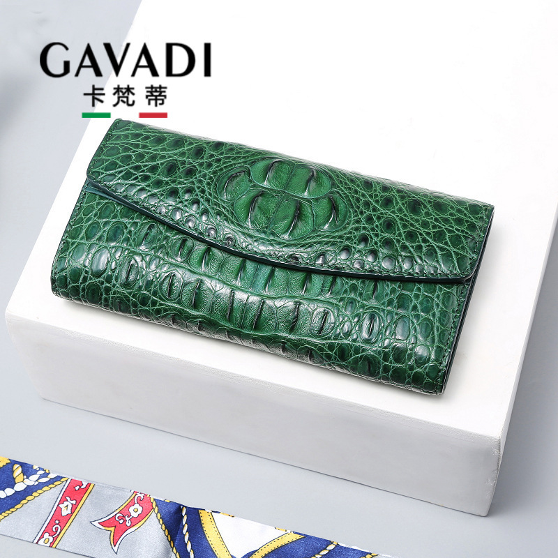 Large Capacity 70% off Crocodile Leather Wallet Women's Long 2025 New Women's Genuine Leather Handbag Multi-Functional Wallet Coin Purse