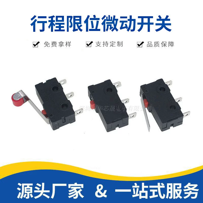 Средний Микропереключатель с роликом с переключателем хода ручки KW11-3Z Кнопка сброса мыши 5A 250V