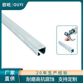  热镀锌钢制吊轨滑轨移门轨道 庭院门滑轮五金配件厂家现货批发