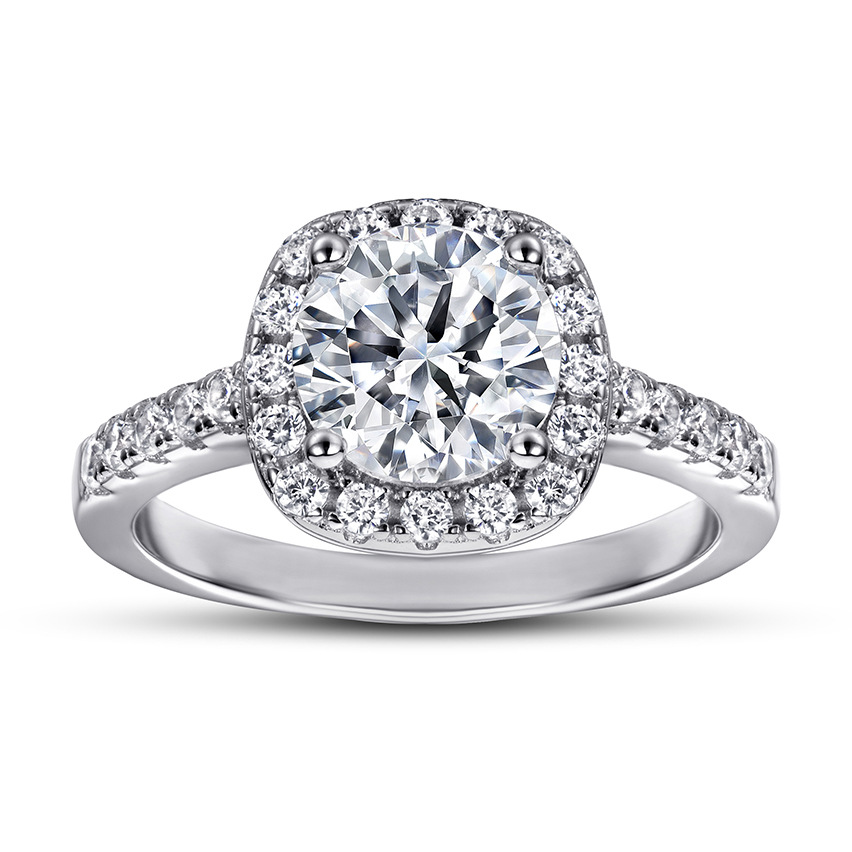 Tonglin europeo y americano Venta caliente 925 anillo de plata esterlina mujeres ZIRCON traje compromiso boda anillo de boda conjunto