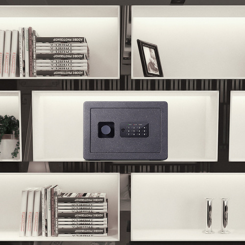 Deli 33515 small electronic password safe H250 black beige office home safe