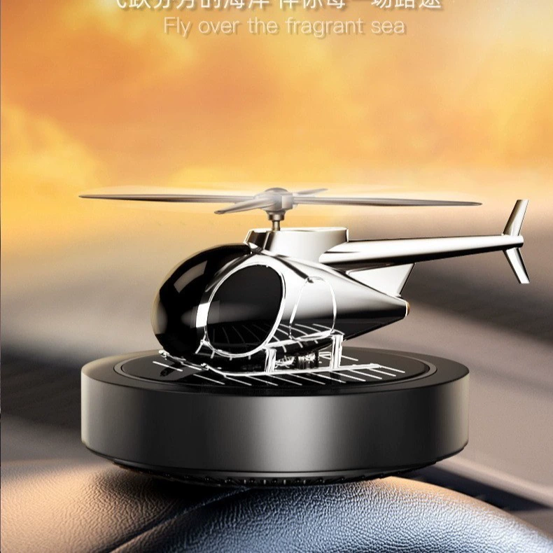 Солнечная вращающаяся автомобильная ароматерапия Оптовая продажа креативный вертолет автомобильный парфюм для салона Эфирное масло ароматерапия