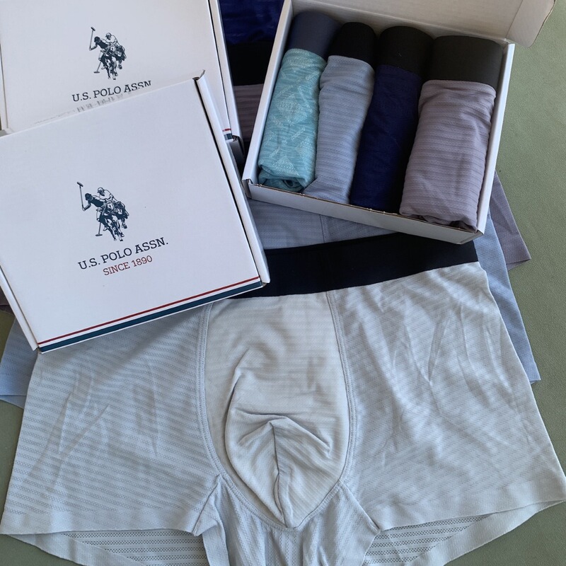 1129 Men's Boxer Briefs, Ice Silk Waistband, Size 3XL, 38 Men's Boxer Shorts, Stock Clearance, Cheap Price