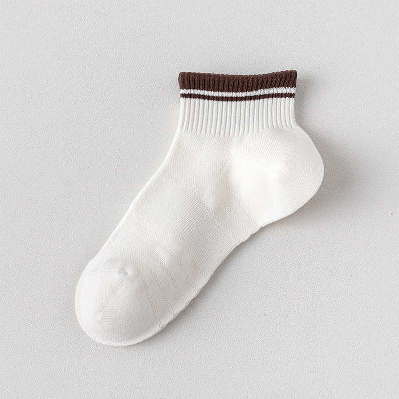 Calcetines de algodón de color sólido, calcetines de malla transpirables de verano, 100 calcetines de algodón anti-balling sin costura de hueso, calcetines de embalaje independientes