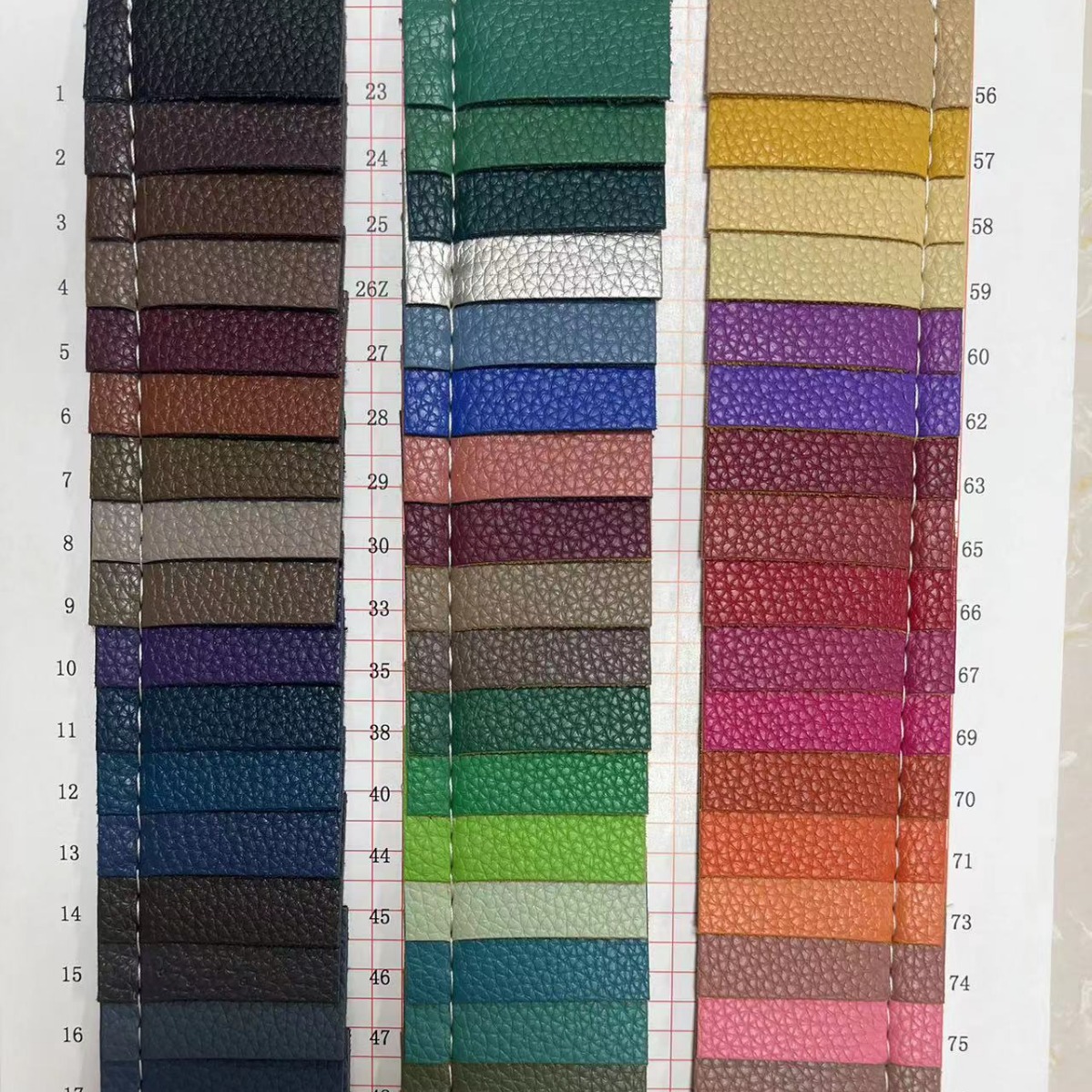 现货批发 1.2mm荔枝纹皮革 箱包手袋女包鞋材服装公文包PU人造革