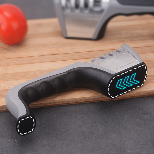 Amazon source multi-purpose four-stage knife sharpener, quick sharpening of kitchen knives, manual export quality scissors sharpener