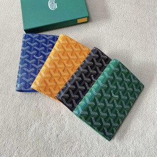 Passport Holder New Goya Passport Card Holder Printed Short Multi-Functional Folding Wallet Thin Business Wallet Fashion
