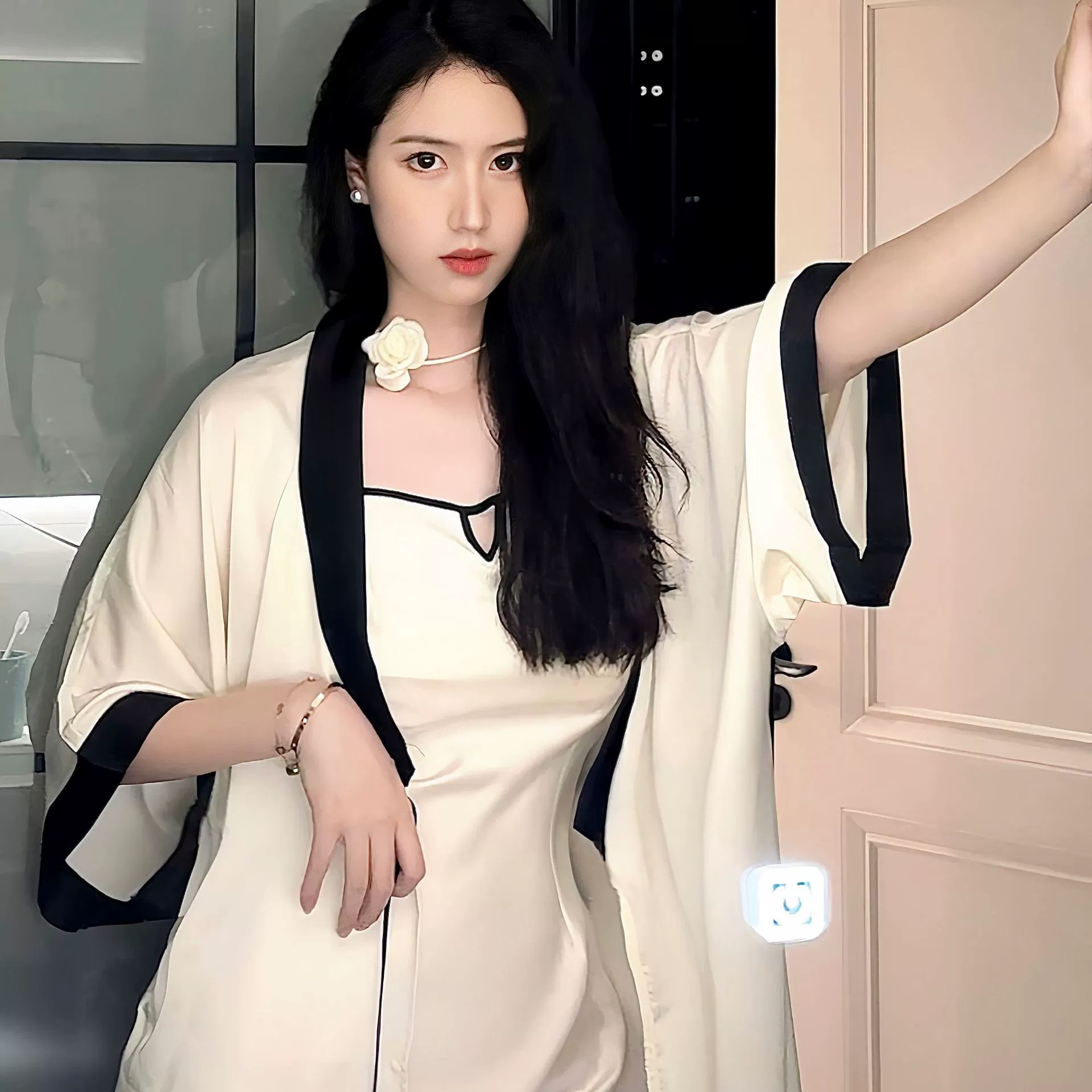 Маленькая машина сексуальная пижама, ночная рубашка из двух частей, продвинутый оттенок, летняя ледяная шелковая атласная, тонкая домашняя одежда, лето